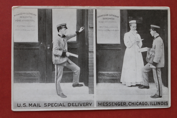 Postcard PC Chicago IL Illinois 1920-1940 US Mail Special Delivery Messenger USA US United States